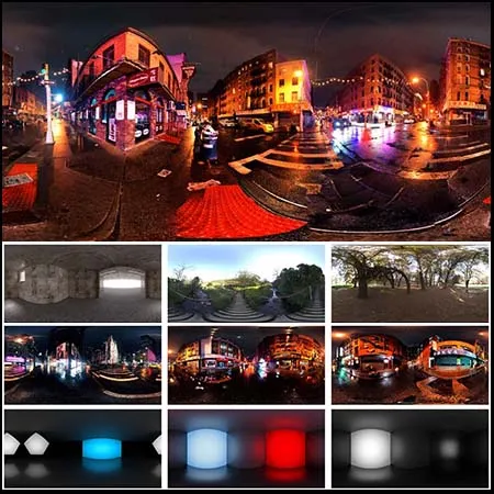 94�����ҹ���羰���ڳ�����Ӱ��HDR����3D/C4D��ͼ