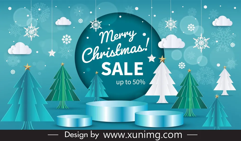  christmas sale banners template elegant modern 3d 