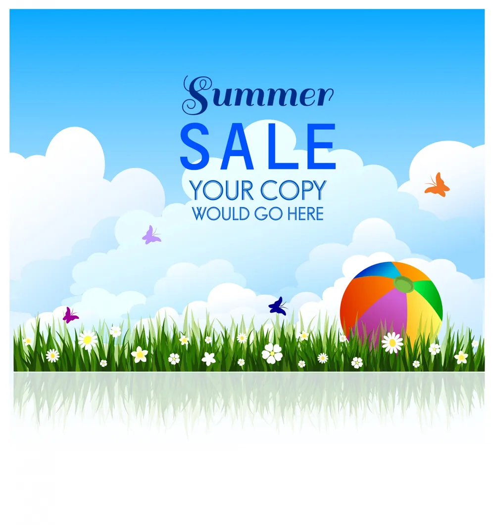 Summer sale background template 