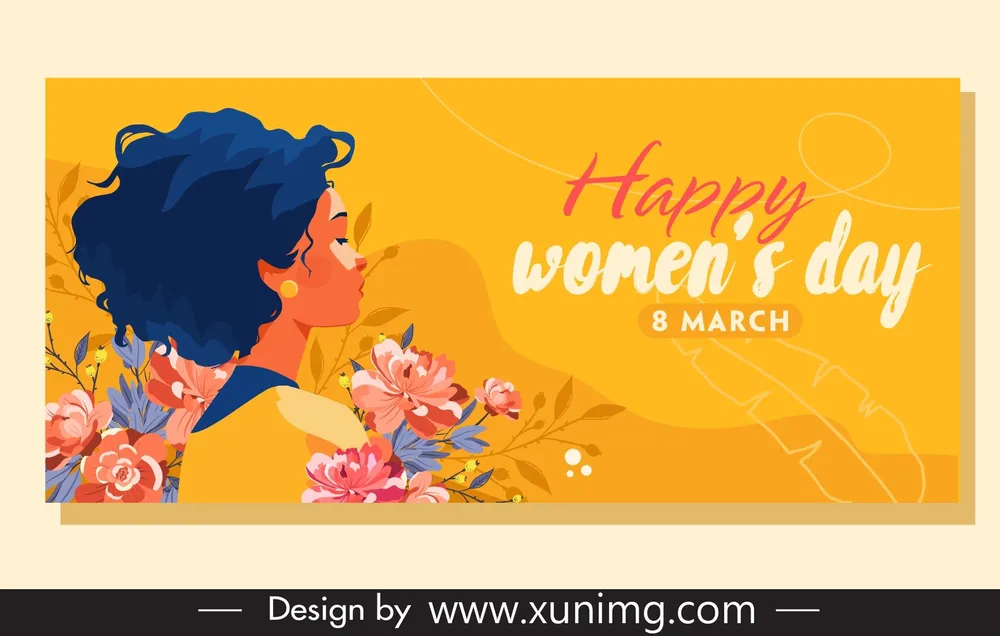 international womens day poster template classical botanical girl decor 