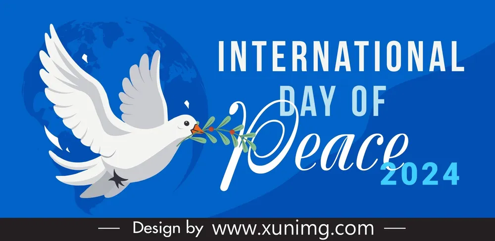 international peace day poster template dynamic flying dove 