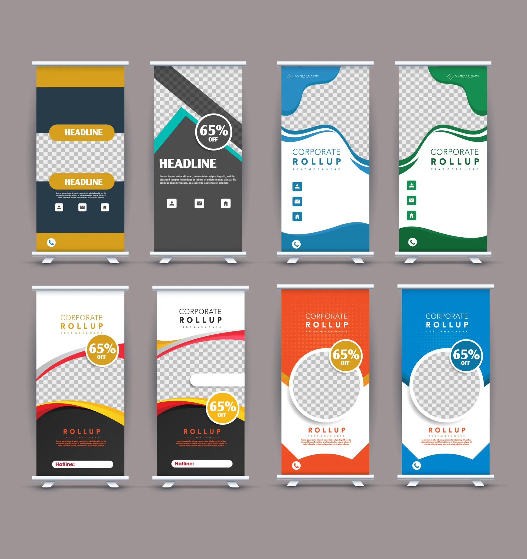 company promotional roll up banner templates elegant checkered vertical 