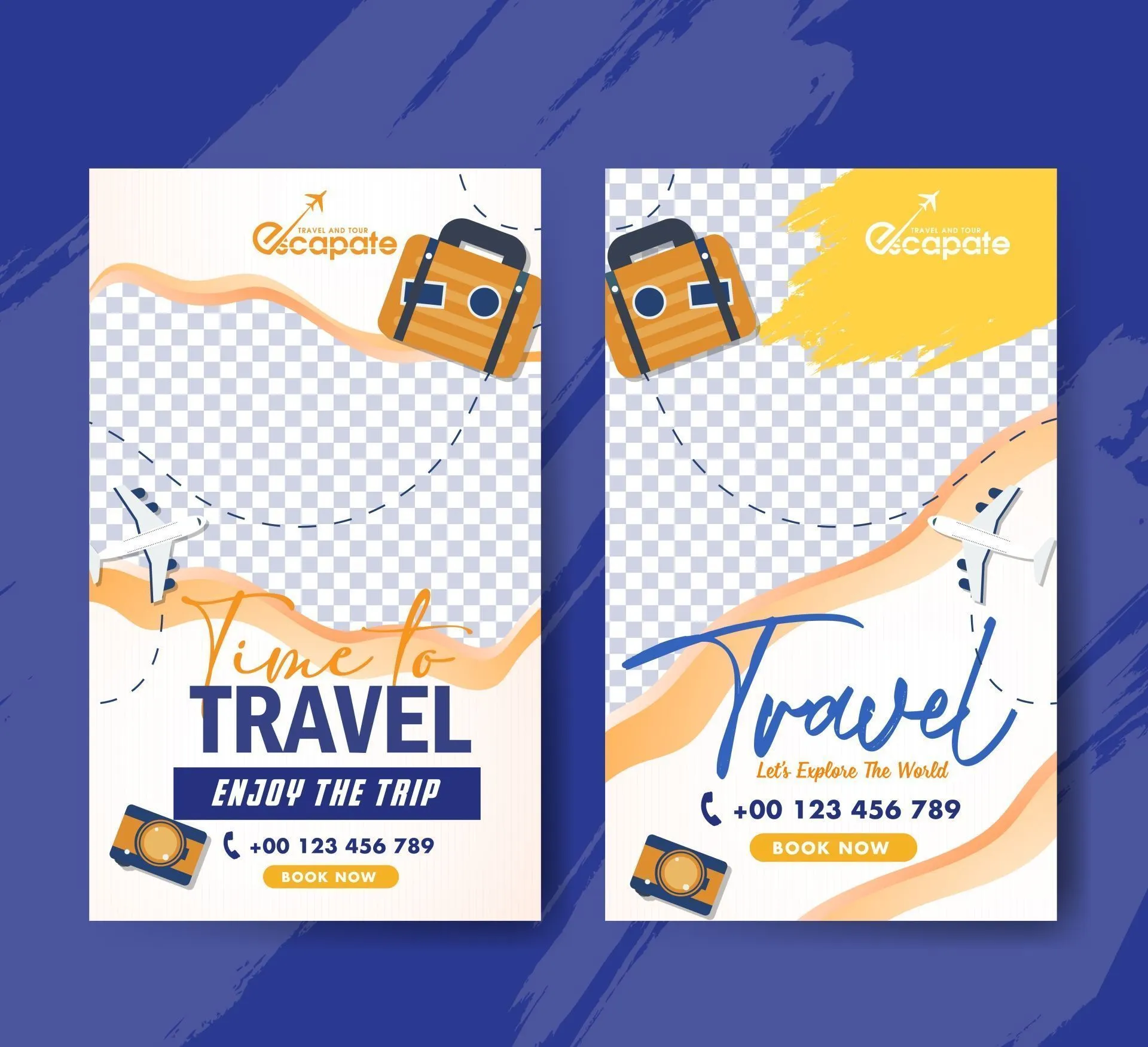 travel roll up banner templates checkered curves airplane decor 