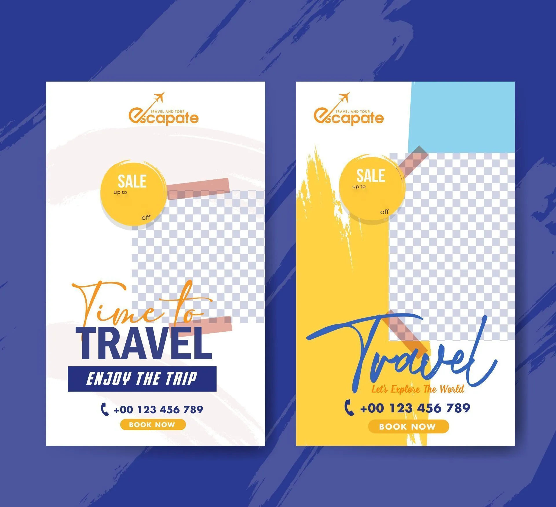 travel roll up banner templates checkered grunge elegance 