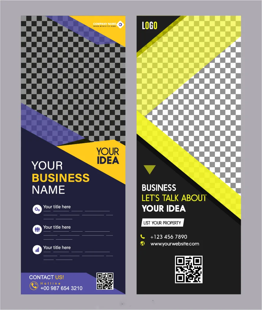 roll up banner templates elegant checkered decor 