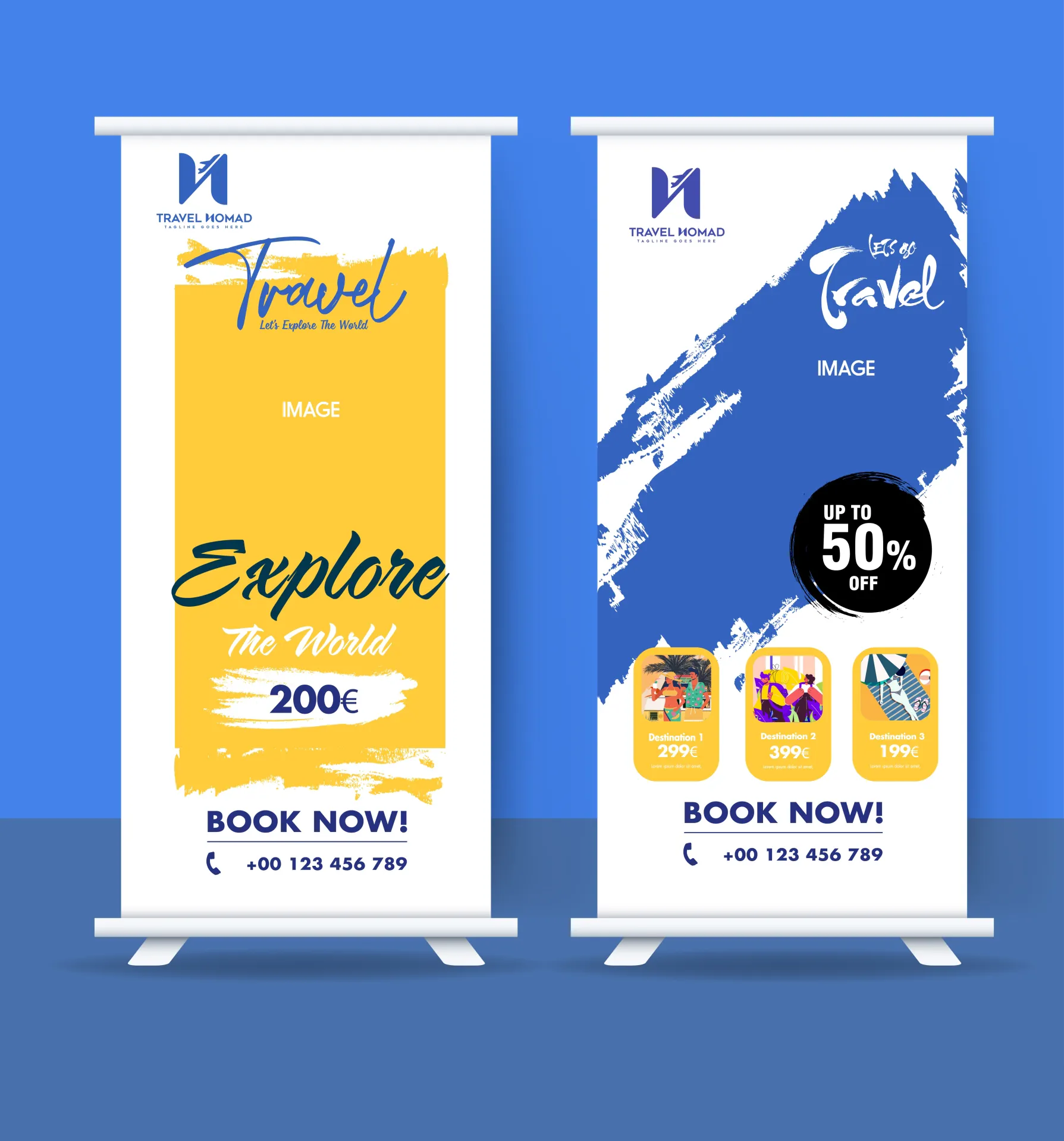 travel rollup banner templates grunge color decor 