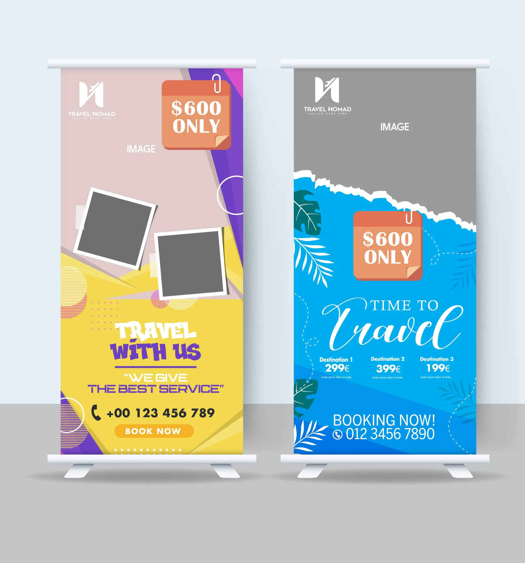 travel rollup banner templates classical elegance standee 