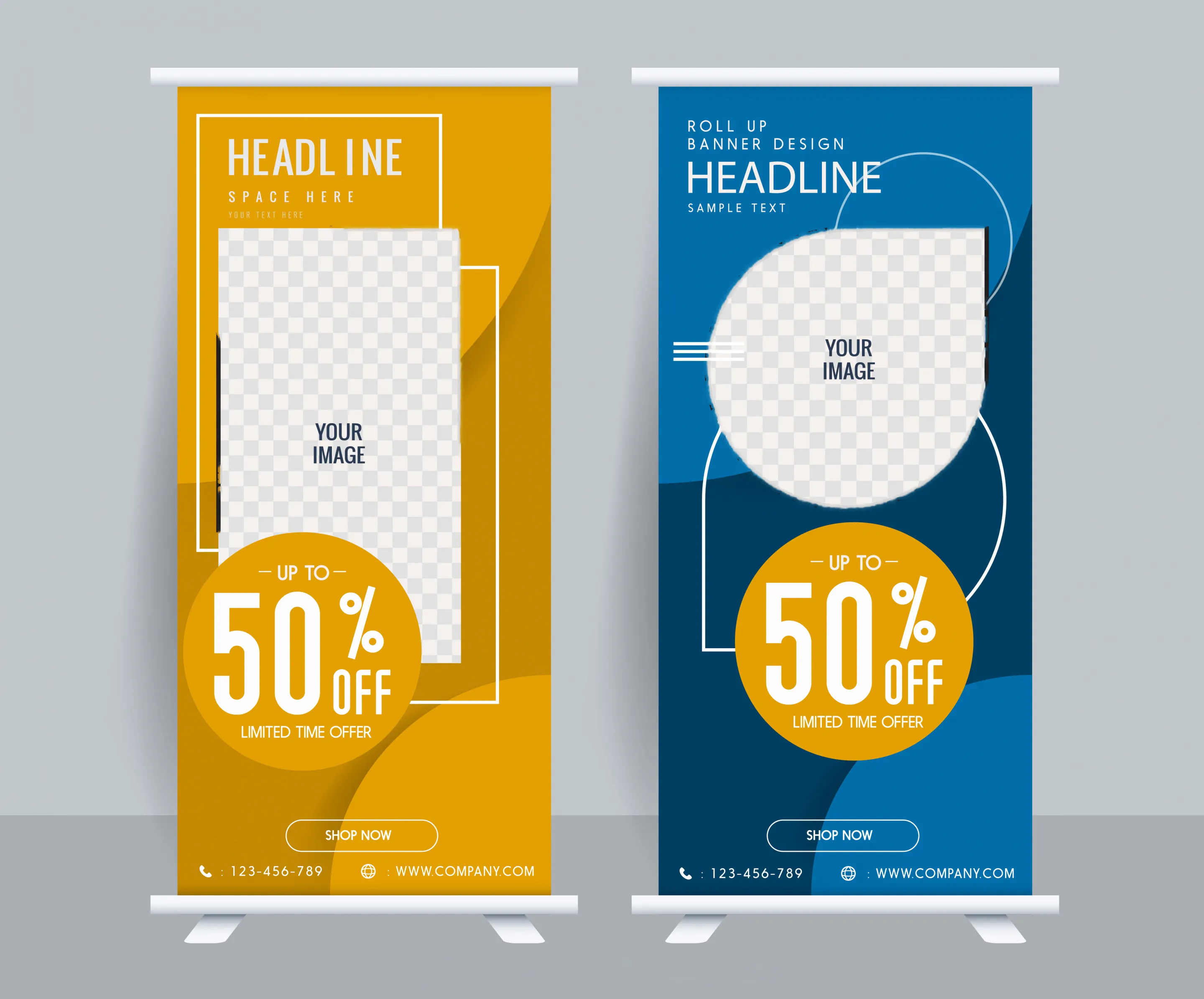 corporate sales banners modern vertical roll up design 