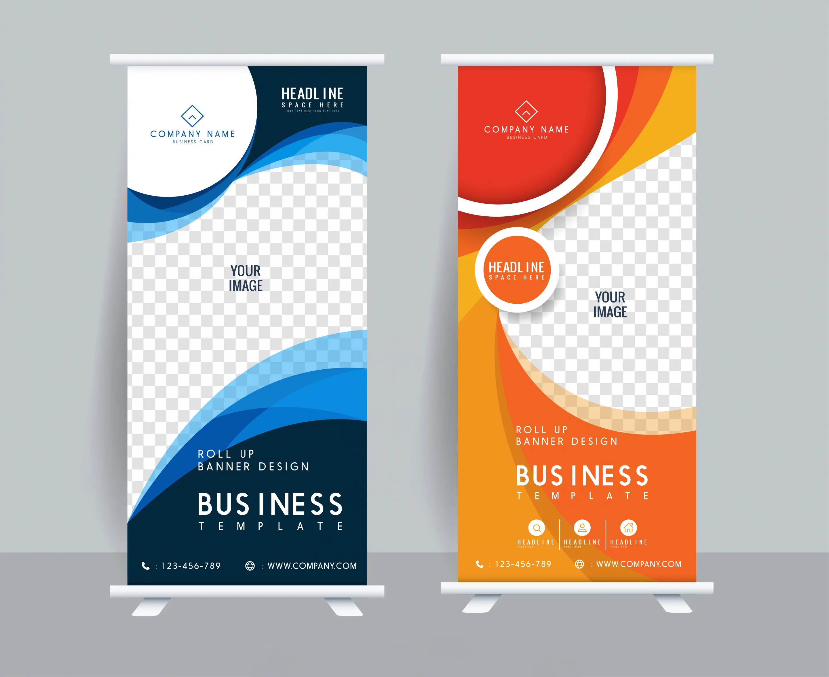 corporate banner templates roll up design checkered elegance 