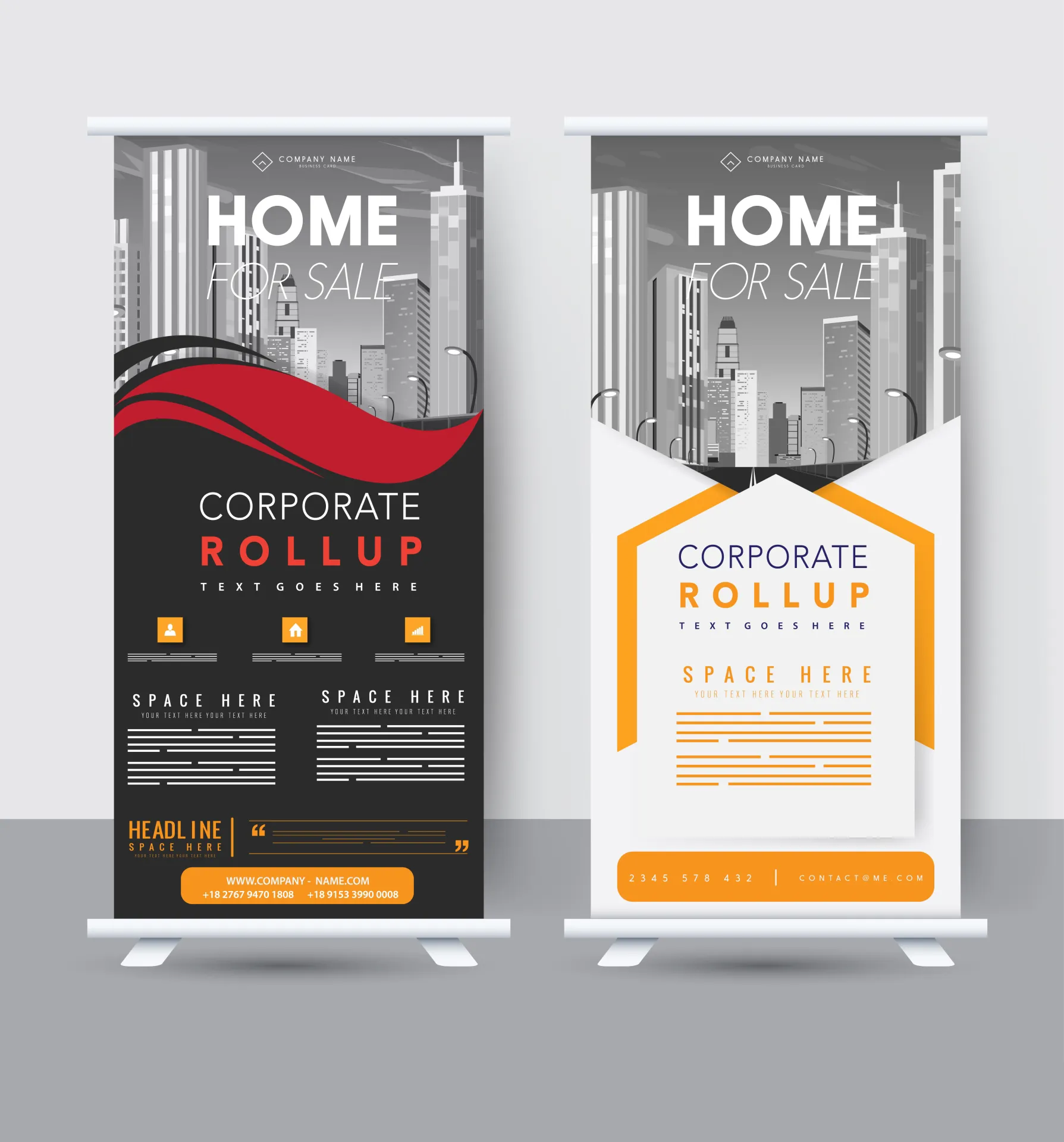 building construction banner template roll up design 