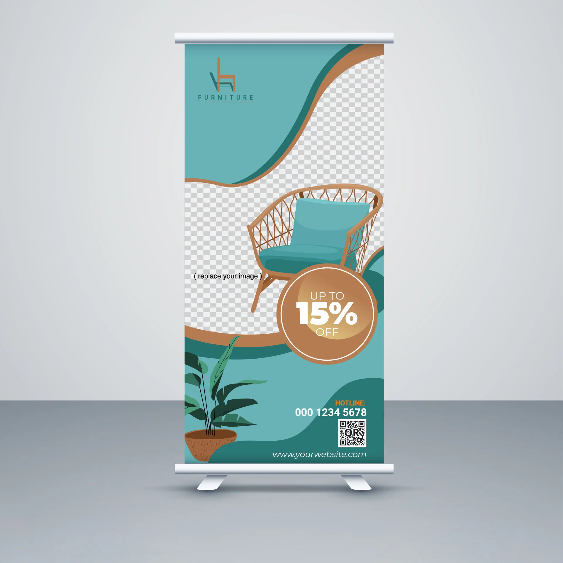 furniture advertising banner template standee design 