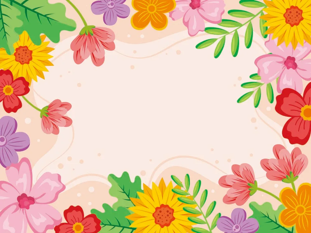 Spring Flowers Border