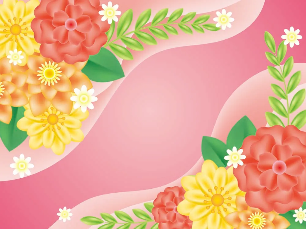 Spring Realistic Flowers Background