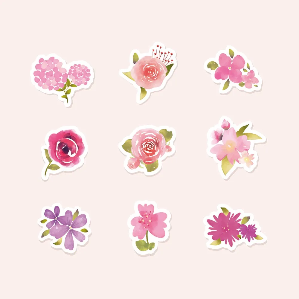 Spring Flower Sticker Collection
