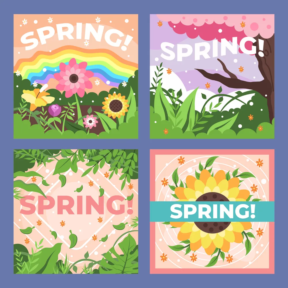 Spring with Pink Flower