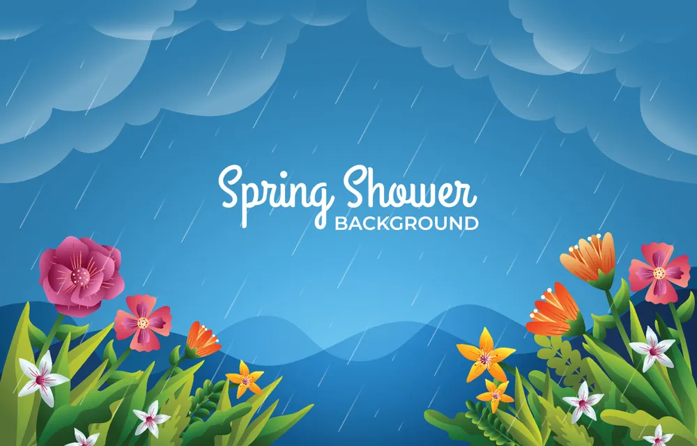 Spring Flower Shower Background