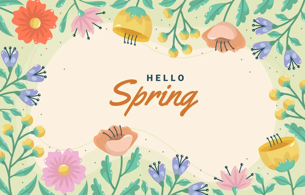 Spring Flower Background Template