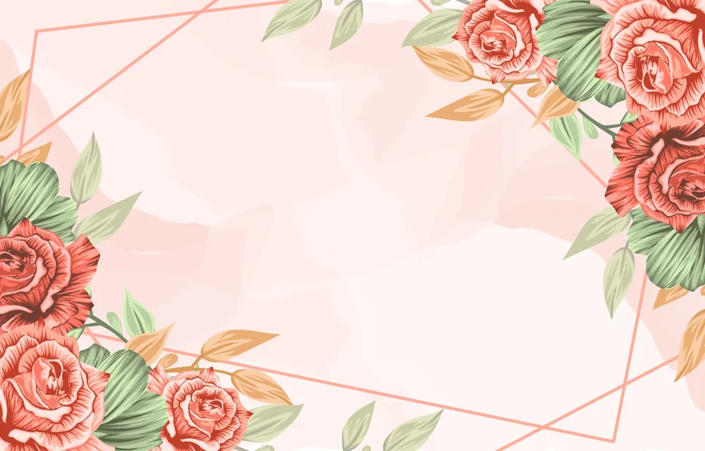 Spring Flower Frame Background