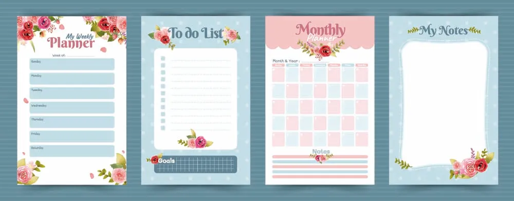 Spring Flower Theme Journal Pages