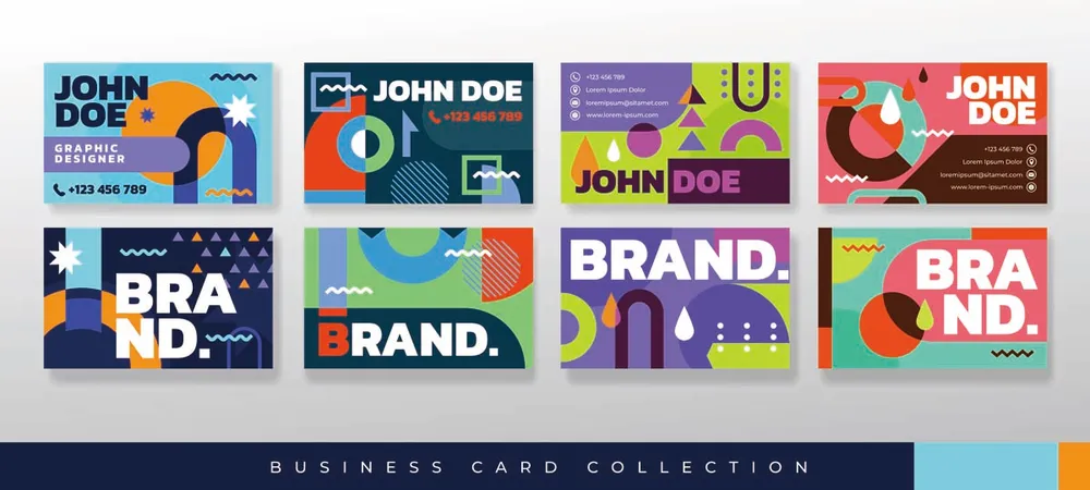 Neon Accent Business Card Set