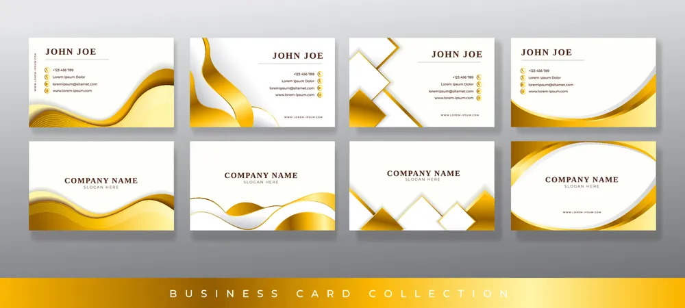 Gold And White Business Card