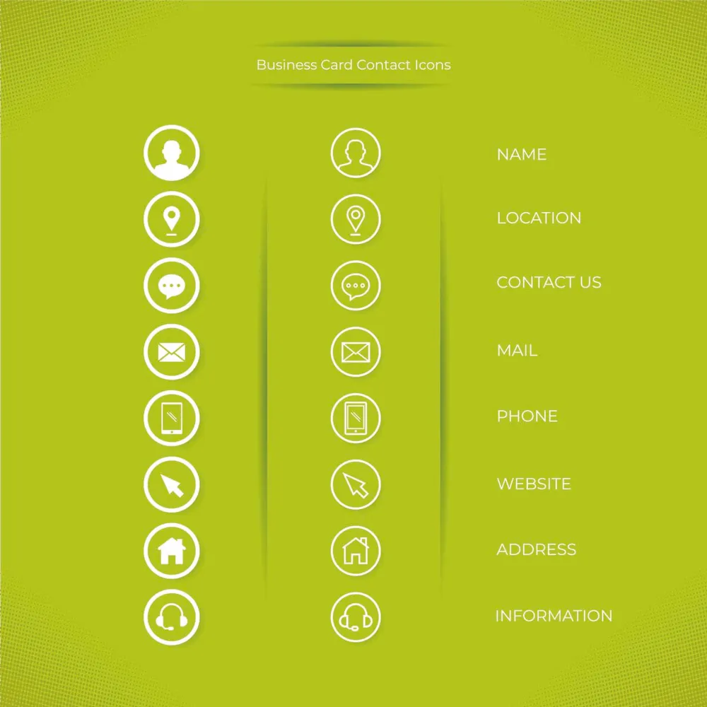 Lime Green Professional Business Name Card