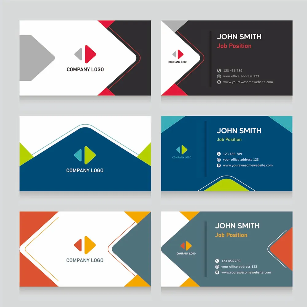 Flat Business Card Set Template