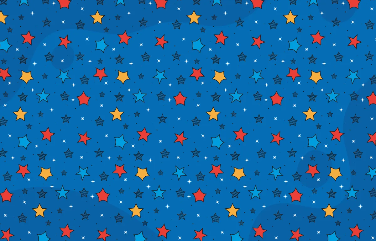 Hand Drawn Stars Pattern Background