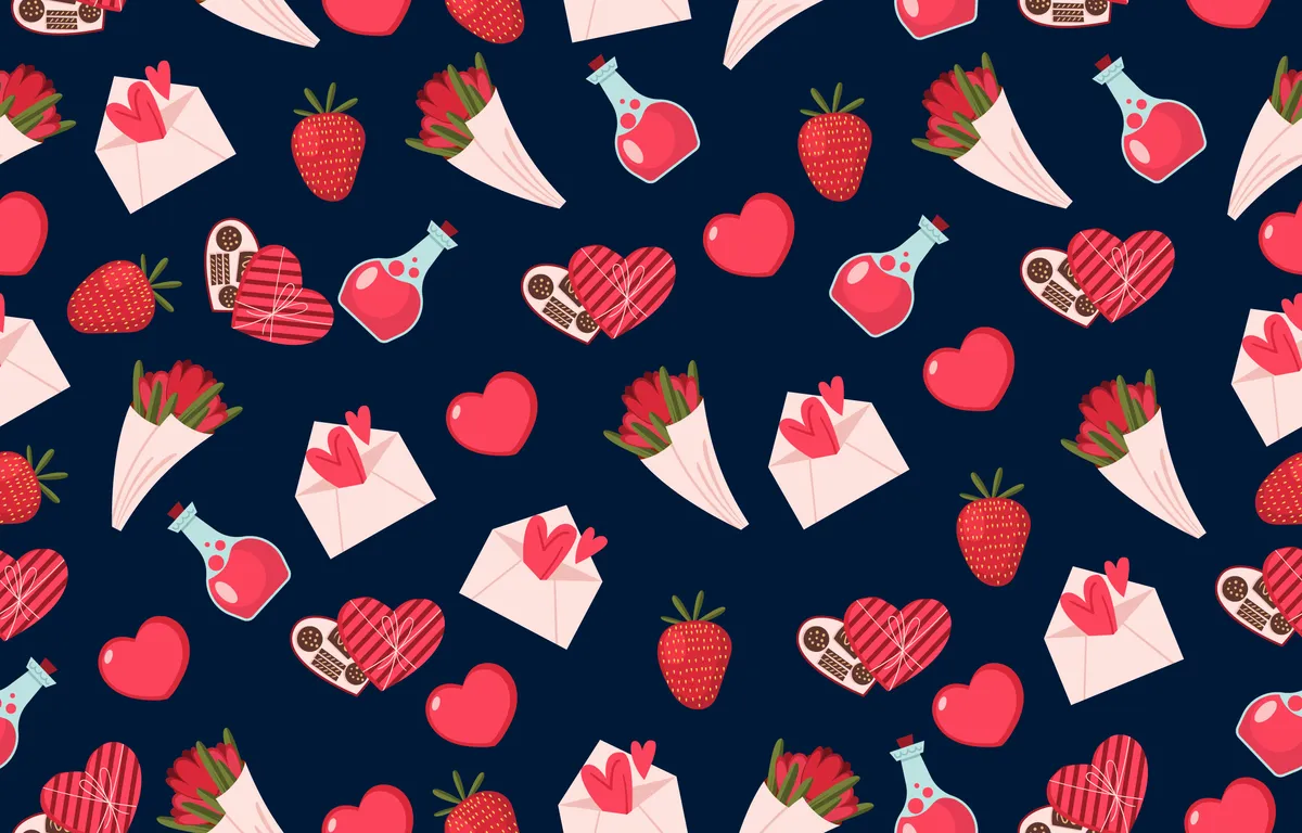 Ornament Pattern in Valentine Concept
