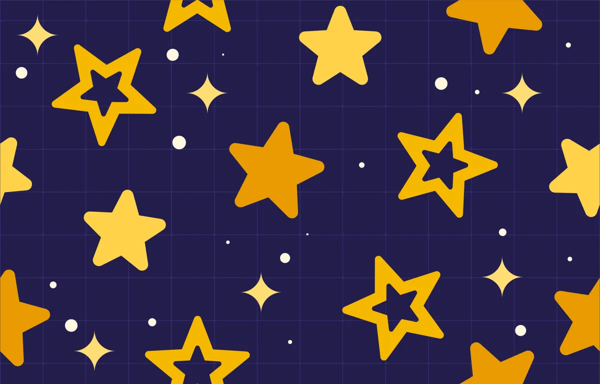 Night Little Stars Seamless Pattern