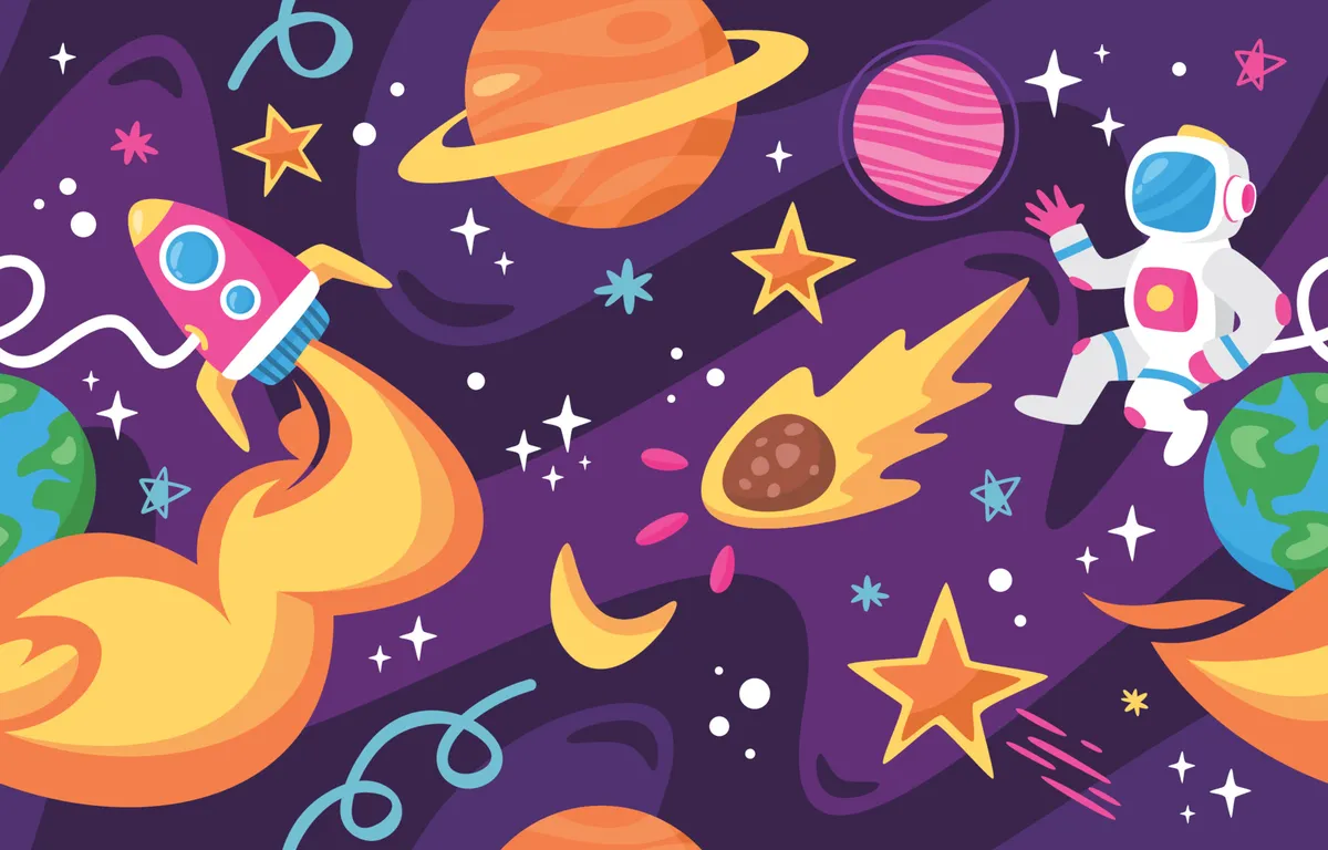 Colorful Stars Background Seamless Pattern