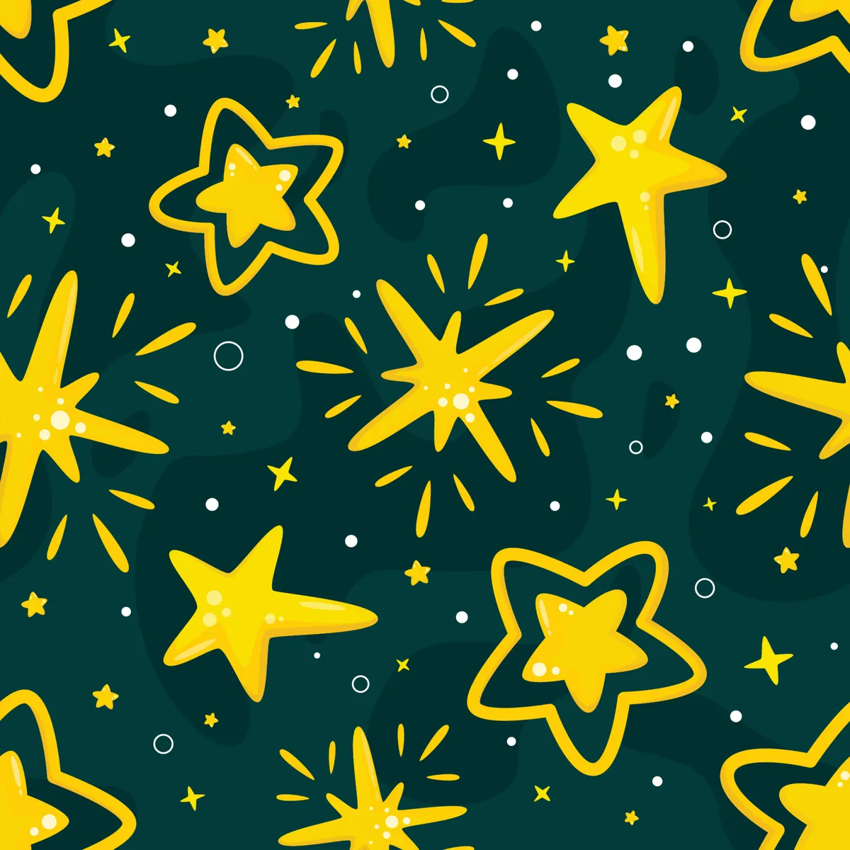 Dark green Star Seamless Pattern