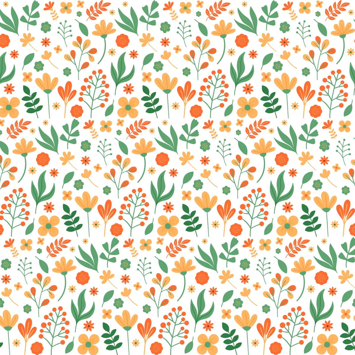 Spring Floral Seamless Pattern Background