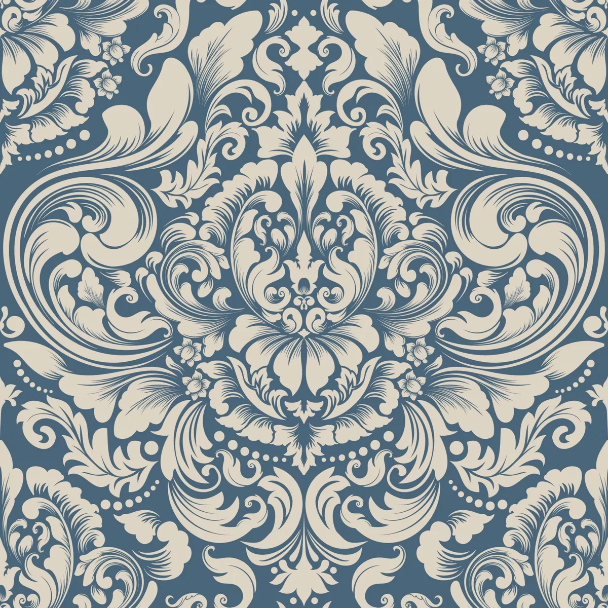 Vintage Damask Seamless Pattern Background