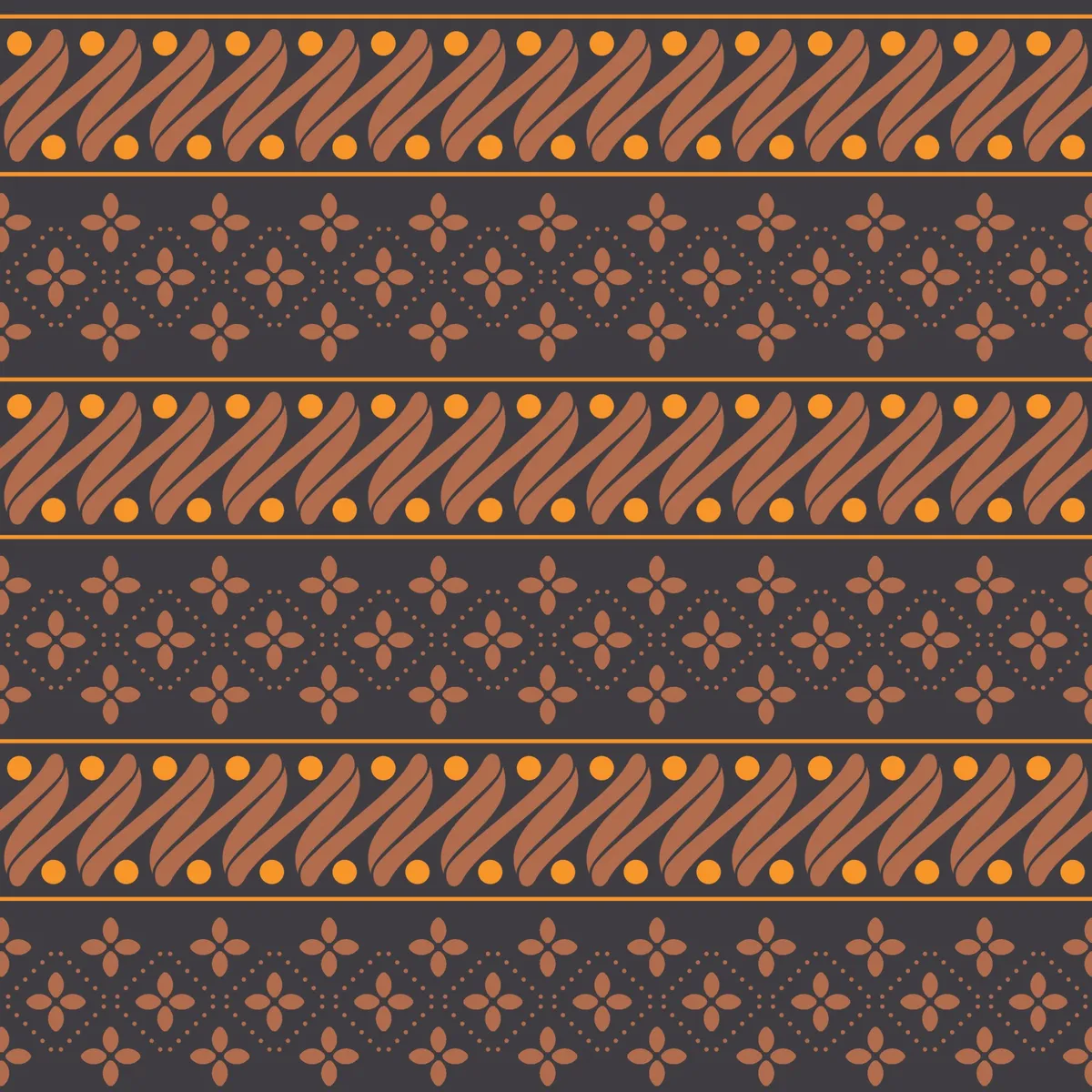 Traditional Batik Parang Seamless Pattern