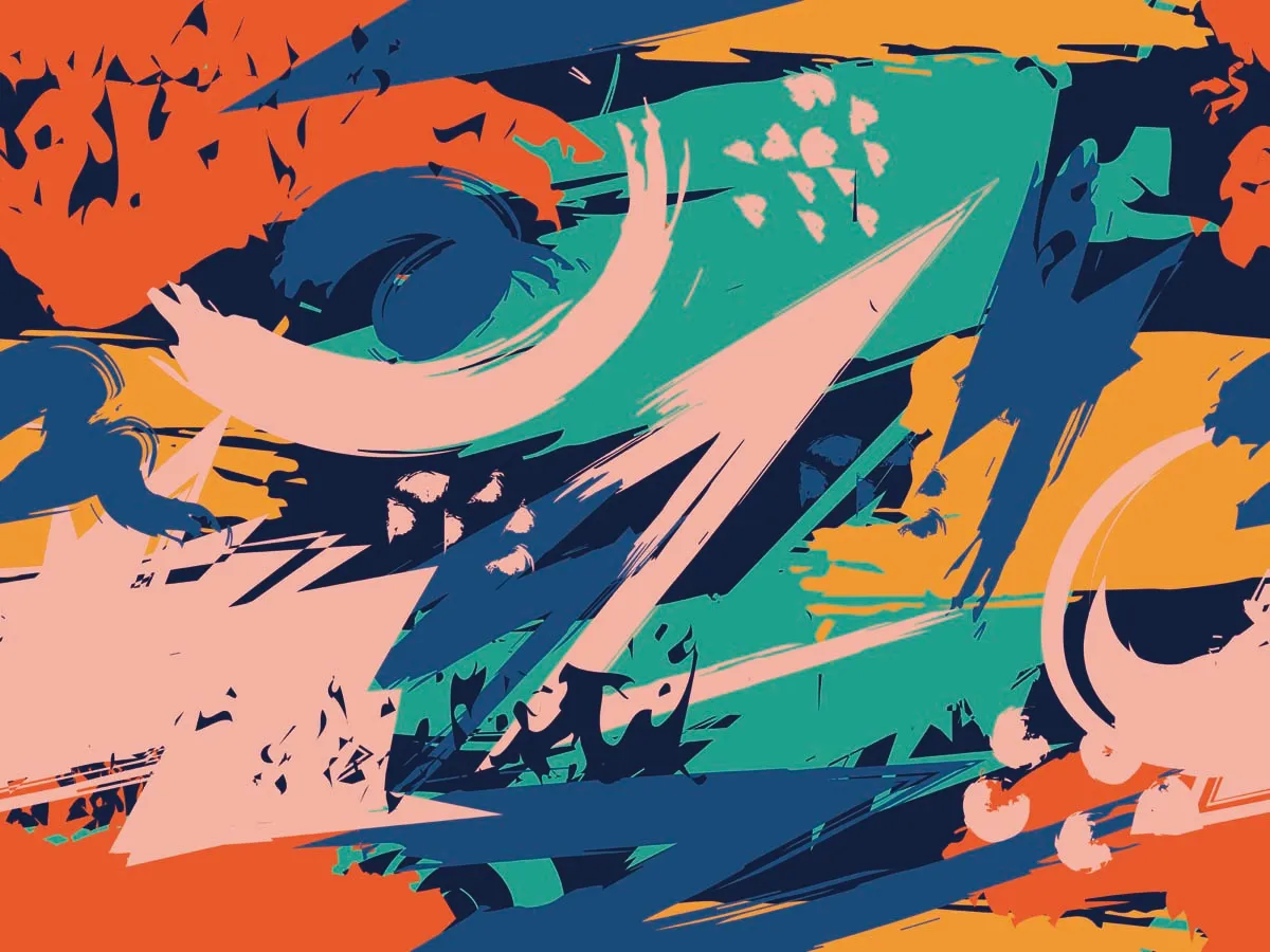 Seamless Pattern Handdrawn Grunge Brush Strokes