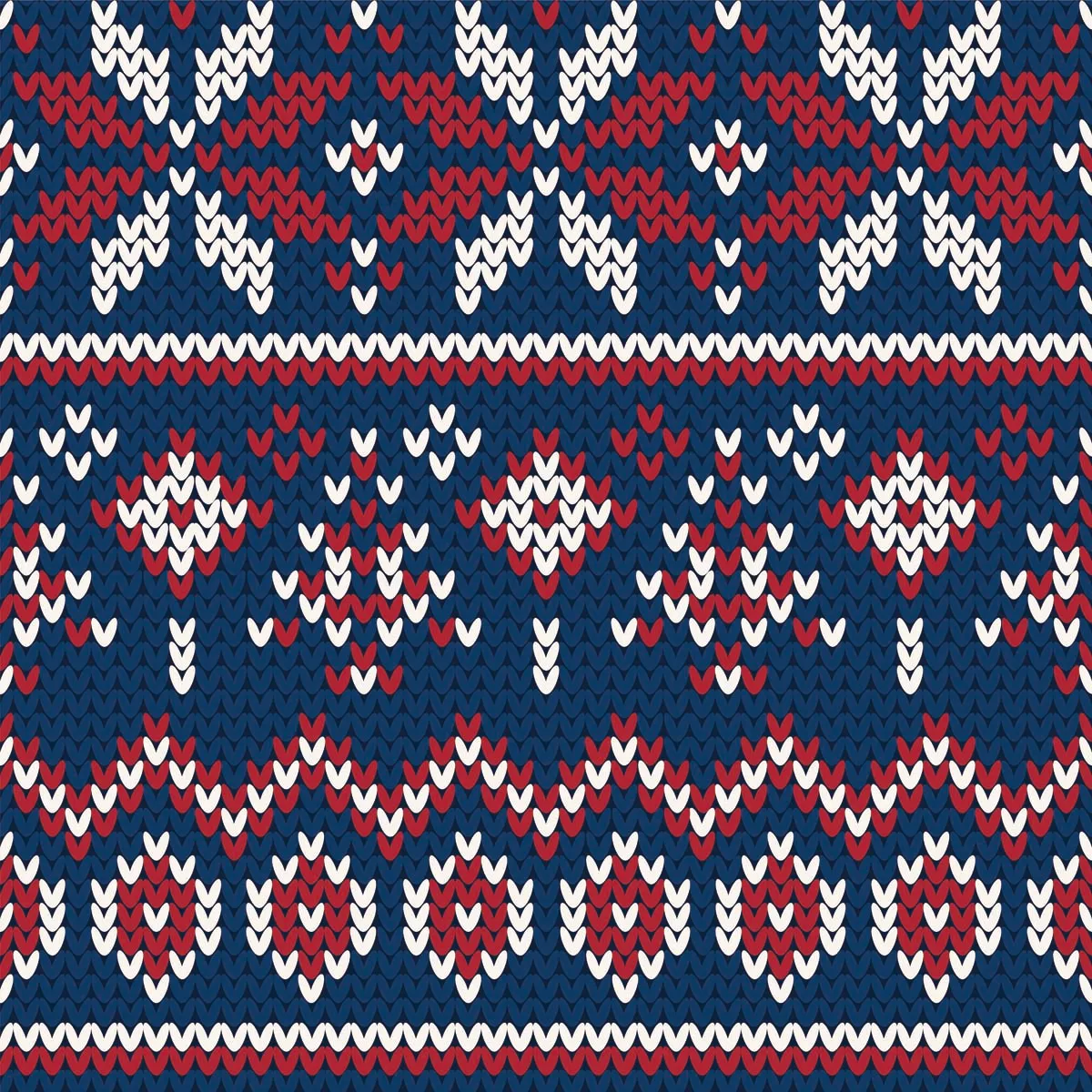 Knitted Christmas Ugly Sweater Seamless Pattern
