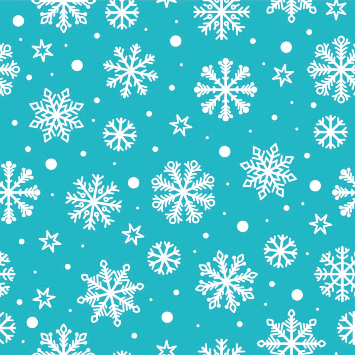 Snowflakes Seamless Pattern Background With Blue Background