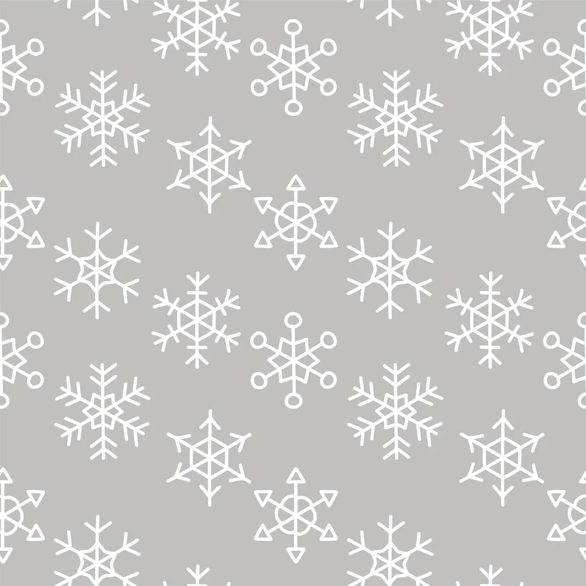 Simple Snowflake Doodle Seamless Pattern Background