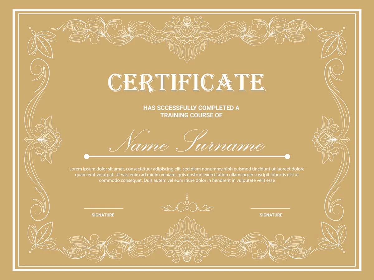 Vintage Certificate Template