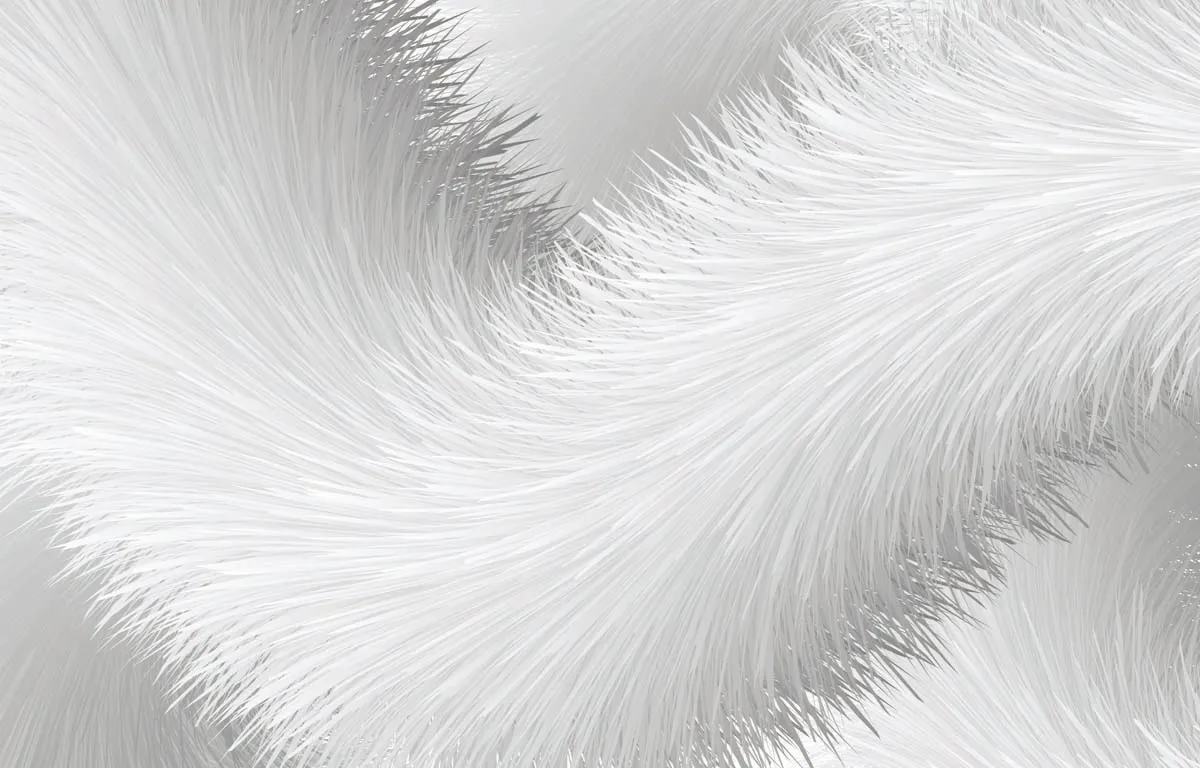 3D White Fury Texture Background