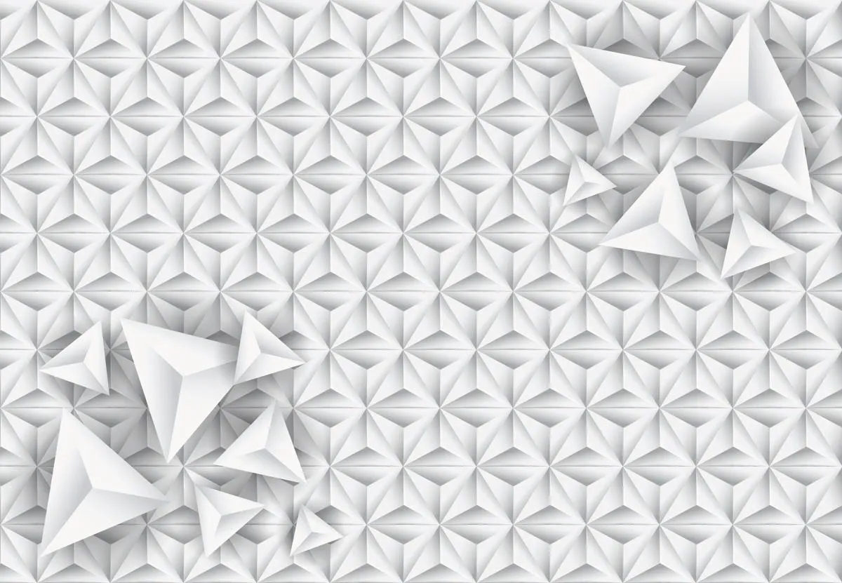 3D White Triangle Background