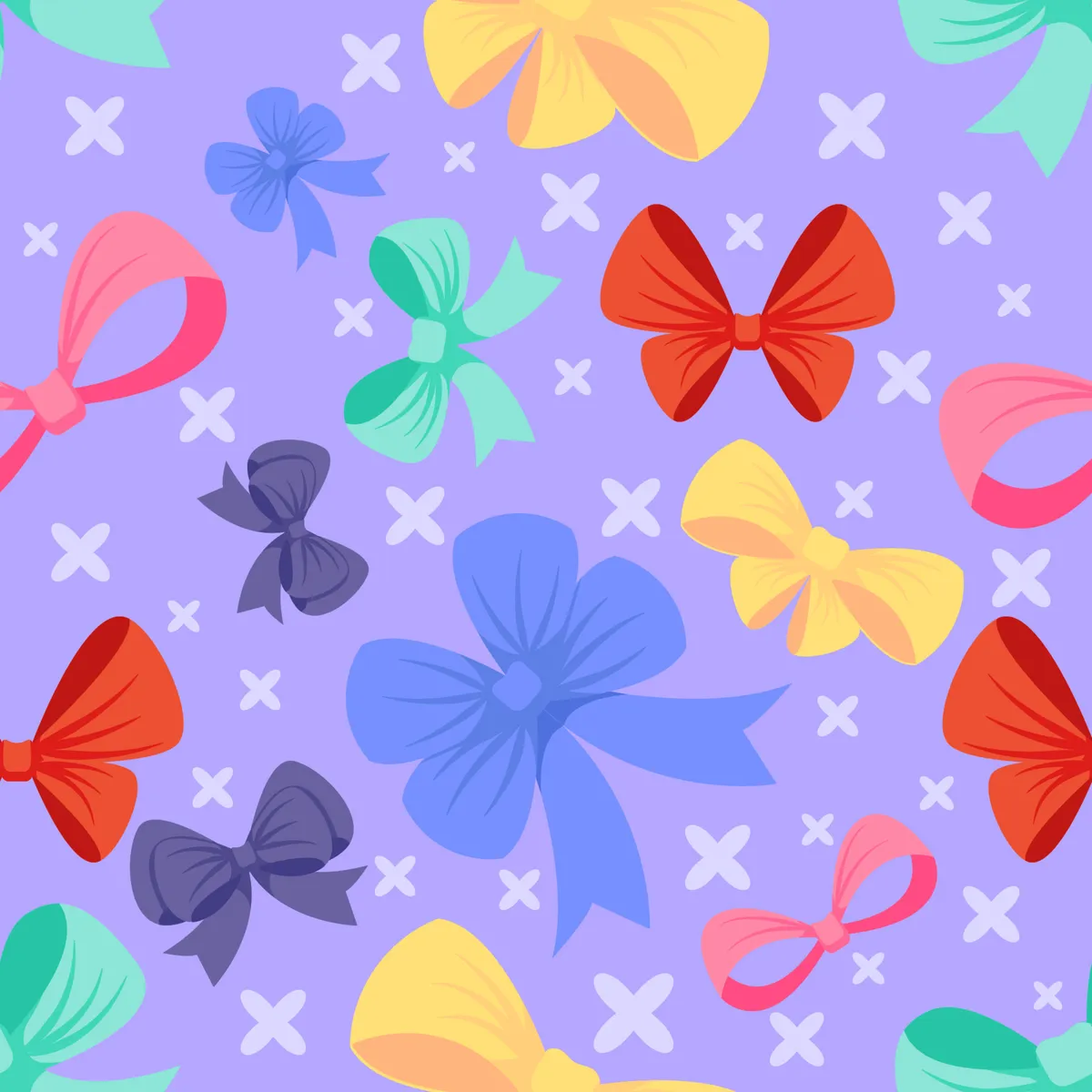 Colorful Ribbons Seamless Pattern