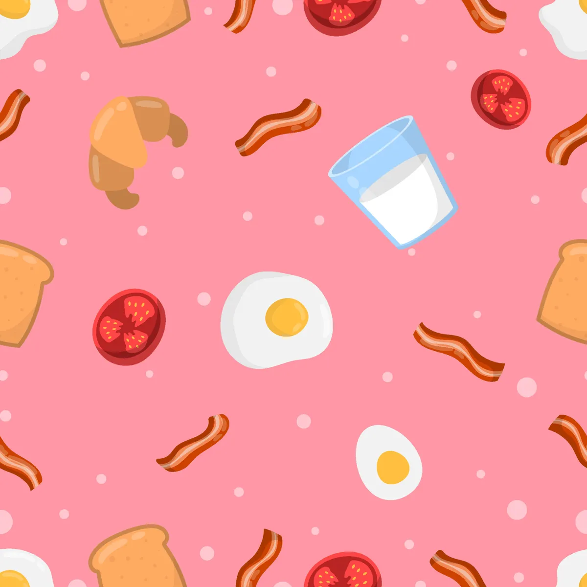 Seamless Breakfast Pattern
