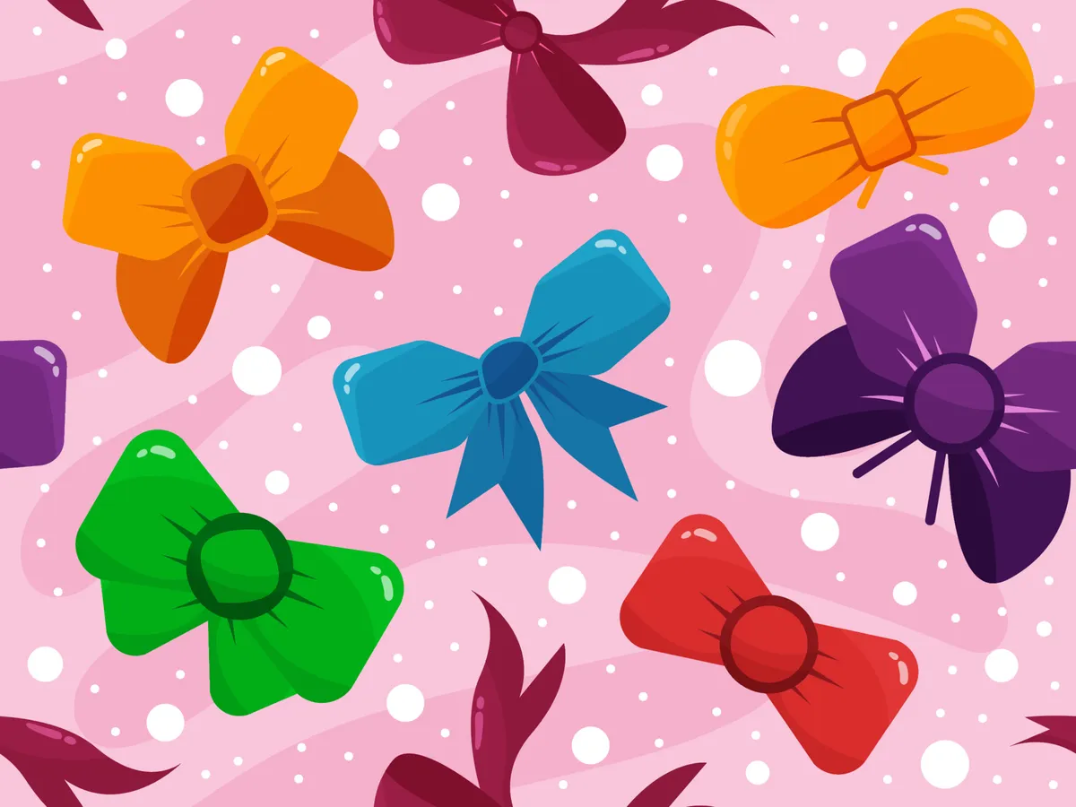 Ribbons Seamless Pattern Background