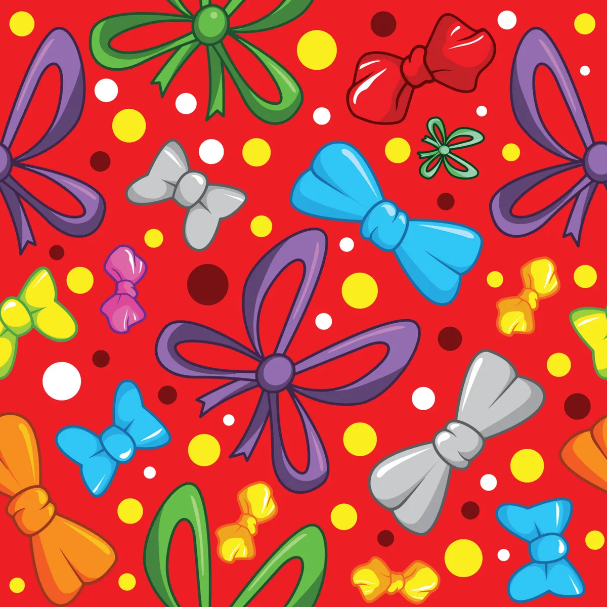 Ribbon Seamless Pattern Background