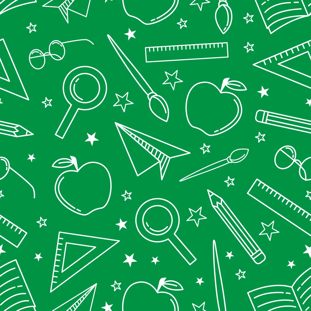 School Supplies Seamless Pattern