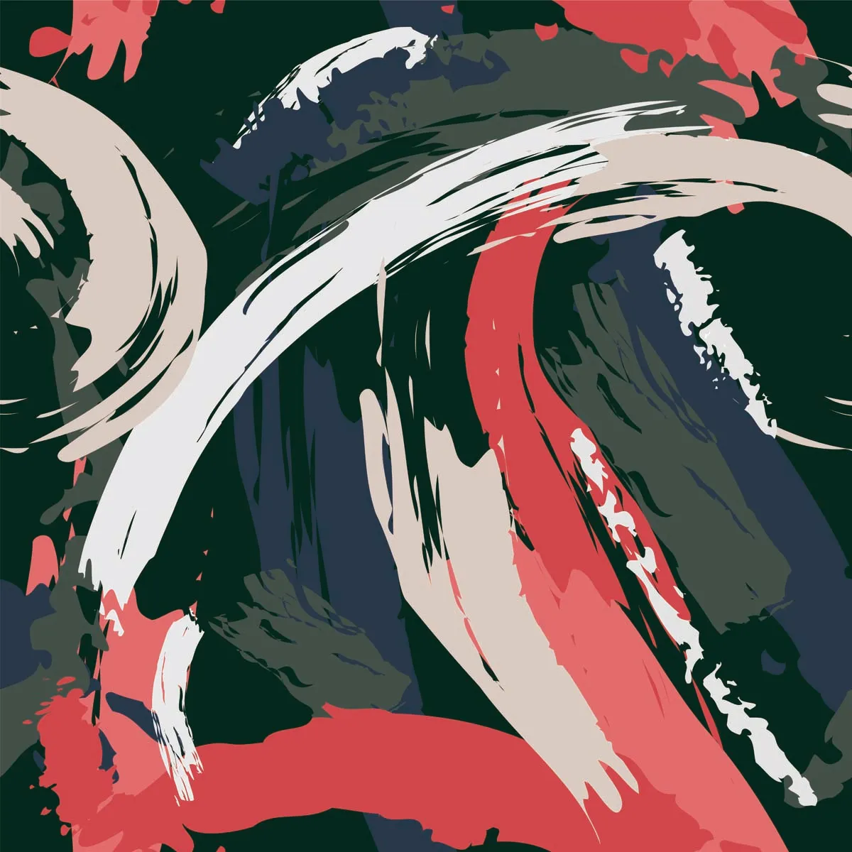 Hand Drawn Brush Seamless Pattern