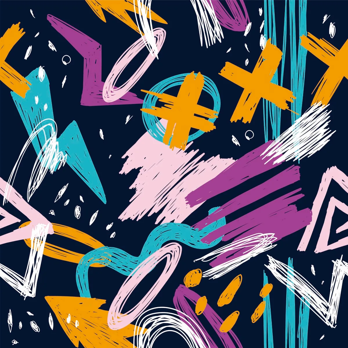Brush Strokes Seamless Pattern Background
