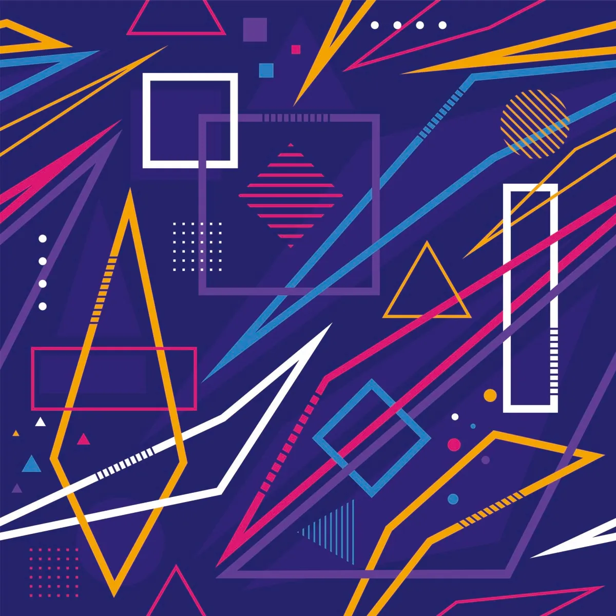 Colorful Seamless Abstract Geometric Pattern